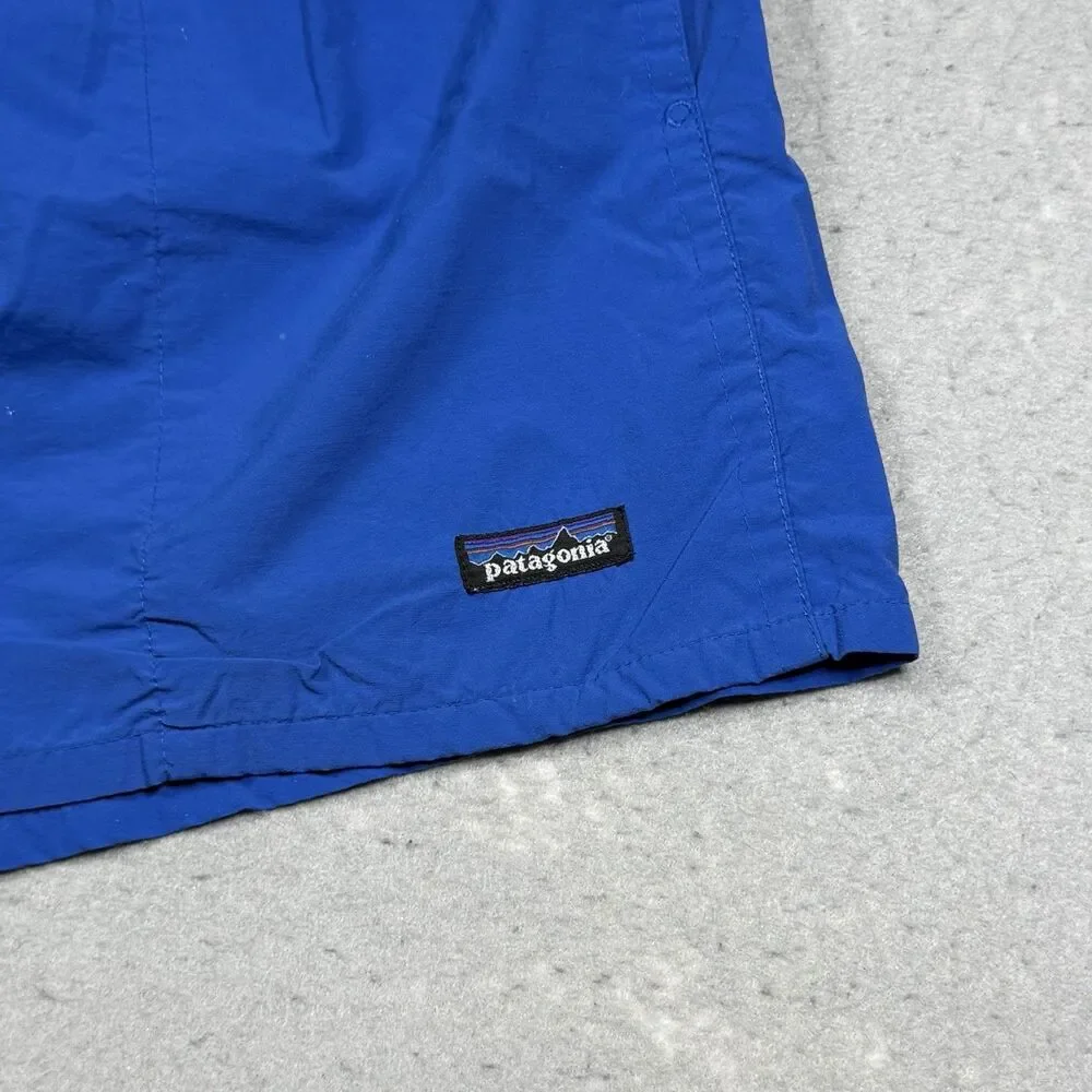Patagonia Baggies Shorts Mens Size Large Blue Elastic Drawstring Waist Lined